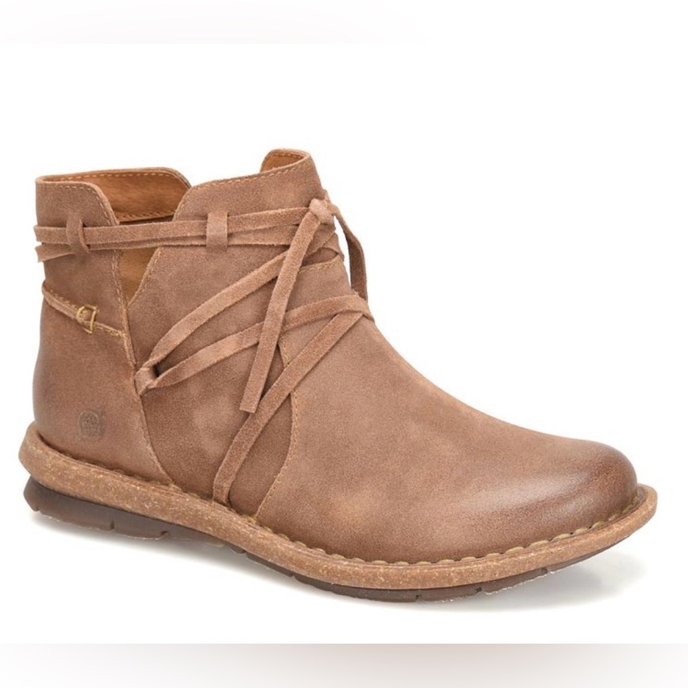 Tar-Kilian Ankle Booties Toast Almond Distressed Brown Size 8.5